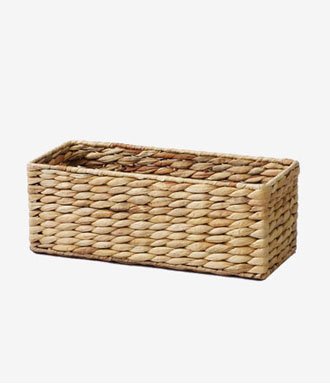 Natural Woven Water Hyacinth Closet Storage Organizer Basket 