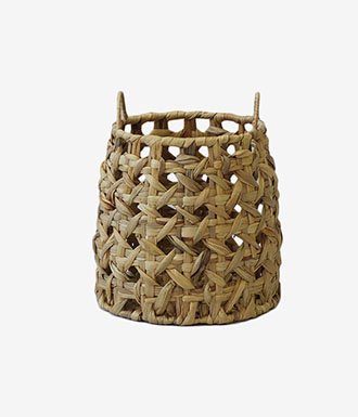 Open Woven Water Hyacinth Basket