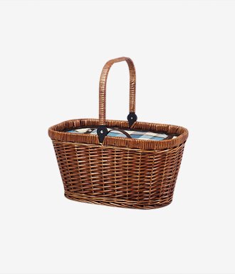 Rustic Wicker Picnic Basket