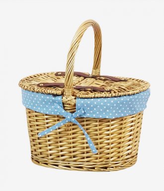 Rustic Wicker Picnic Basket