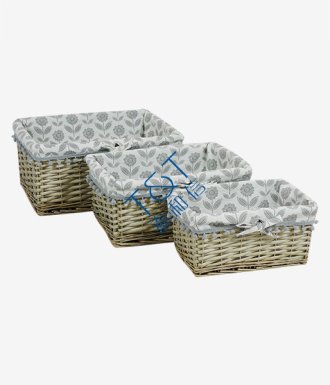 Wicker Storage Basket with 