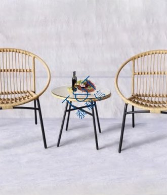 Risonea Rattan Style, Garden Chair, Dining Chair, Beige