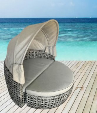 Home Outdoor PE Rattan Lounge Chair